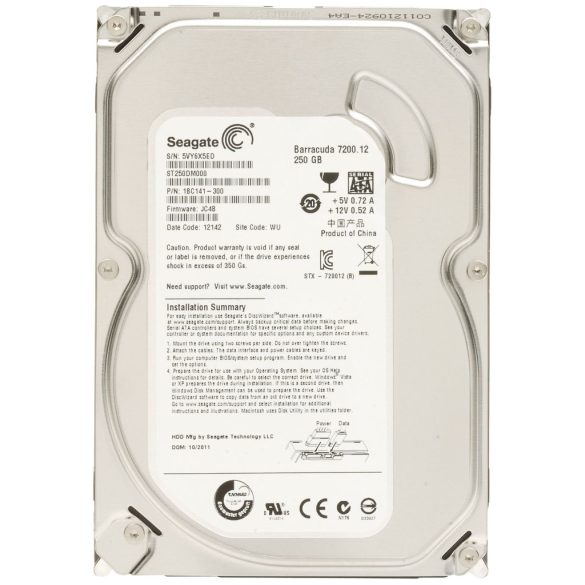 Seagate 250Gb SATA 3.5" merevlemez