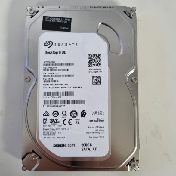 Seagate 500Gb SATA 3.5" merevlemez