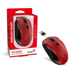 Genius NX-8008S piros csendes vezeték nélküli egér, új
